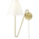Yep Kennedy 1 Light 11.75 inch Brushed Champagne Brass Swing Arm Wall Lamp Wall Light