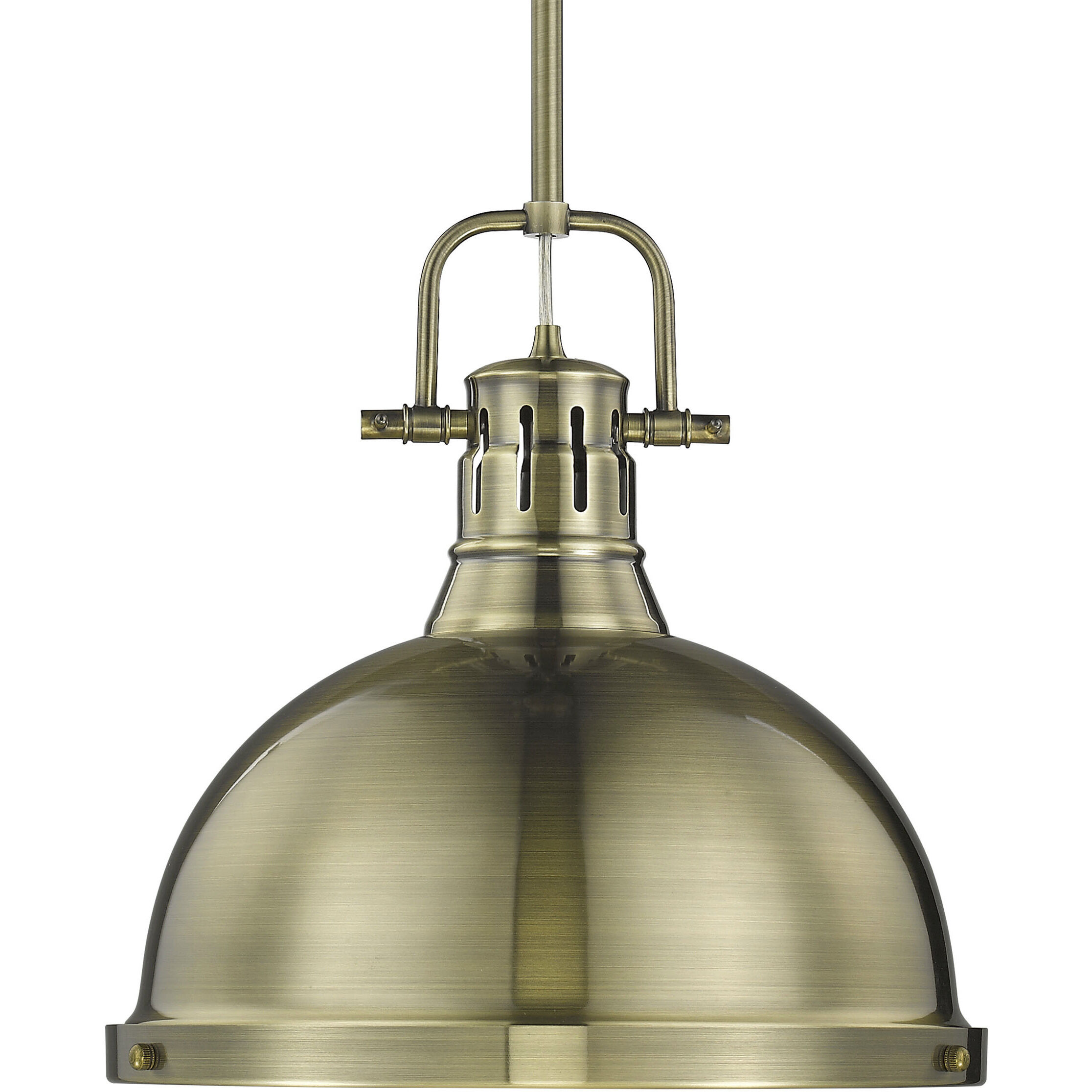 Yep Duncan Pendant Ceiling Light in Aged Brass, Matte Black, Large