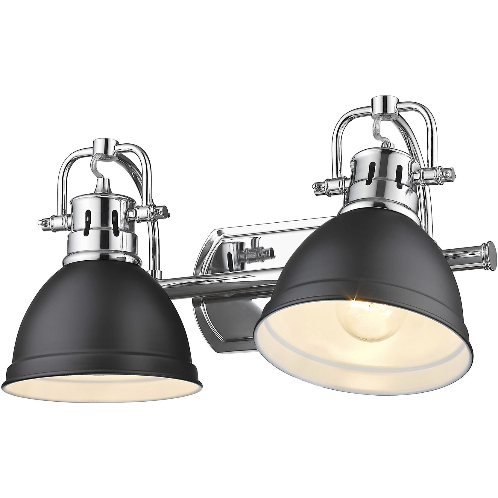 Yep Duncan Vanity Wall Light in Chrome, Matte Black