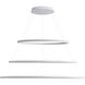 Veritas LED 70.88 inch Sand White Ring Chandelier Ceiling Light, 3 Tier