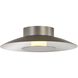 Luma LED 11.75 inch Sand Nickel Flush Mount Ceiling Light in Coffee Silver