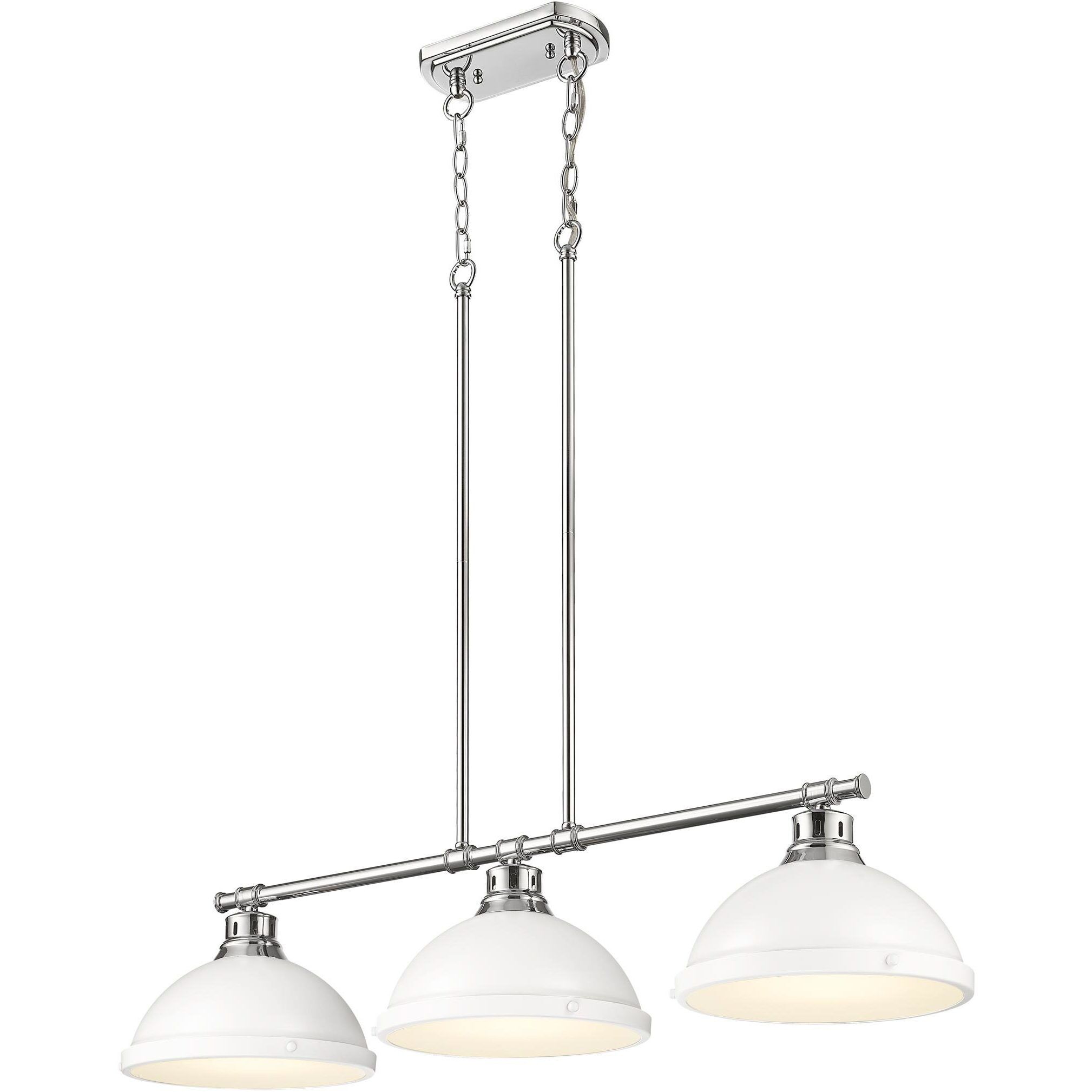 Yep Duncan Island Light Ceiling Light in Chrome, Matte White