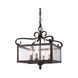 Valencia 4 Light 14 inch Fired Bronze Semi-flush Ceiling Light, Convertible