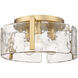 Aenon 3 Light 15 inch Brushed Champagne Brass Flush Mount Ceiling Light