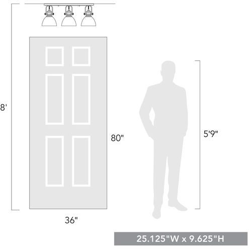 Hines 3 Light 25 inch Rubbed Bronze Semi-flush Ceiling Light in Seeded Glass, Damp