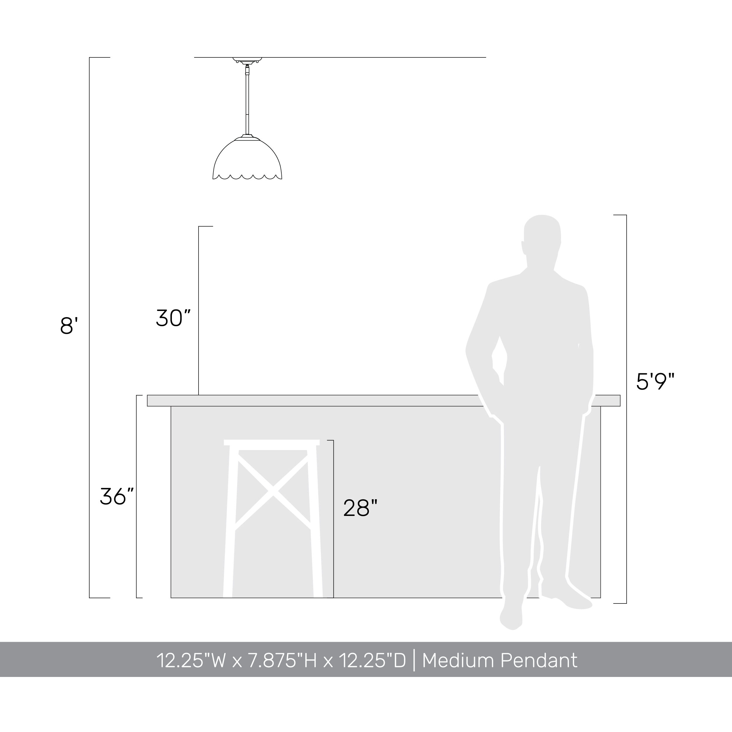 Dorinda Pendant Ceiling Light in Brushed Champagne Brass