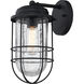 Seaport 1 Light 12 inch Natural Black Outdoor Wall