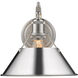 Orwell 1 Light 10 inch Pewter Wall Sconce Wall Light in Chrome, Damp