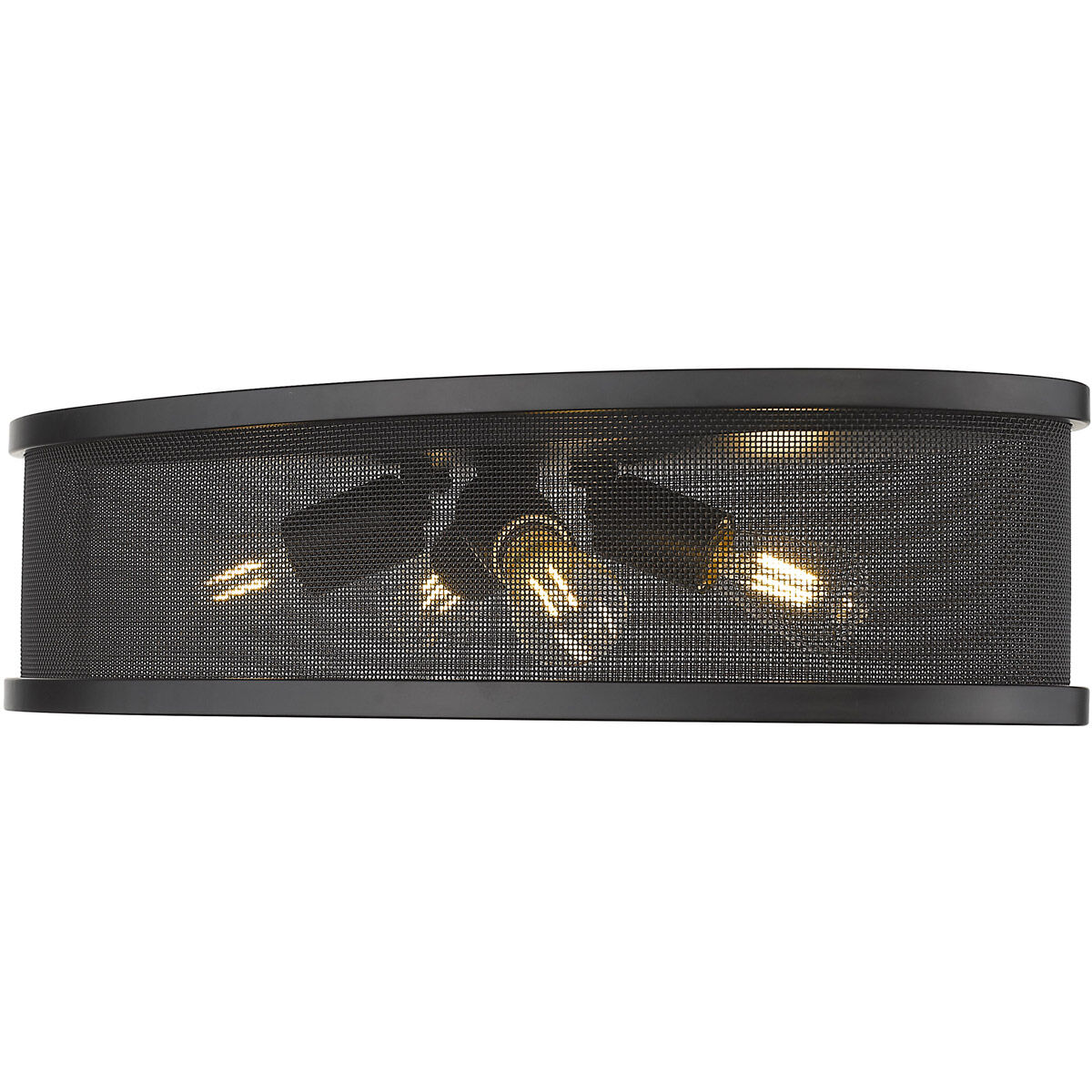 Channing 4 Light 24 inch Matte Black Flush Mount Ceiling Light