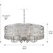 Joia 33.5 inch 60.00 watt Peruvian Silver Chandelier Ceiling Light, Large