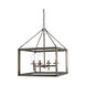 Smyth 4 Light 21 inch Gunmetal Bronze Chandelier Ceiling Light in Clear Glass