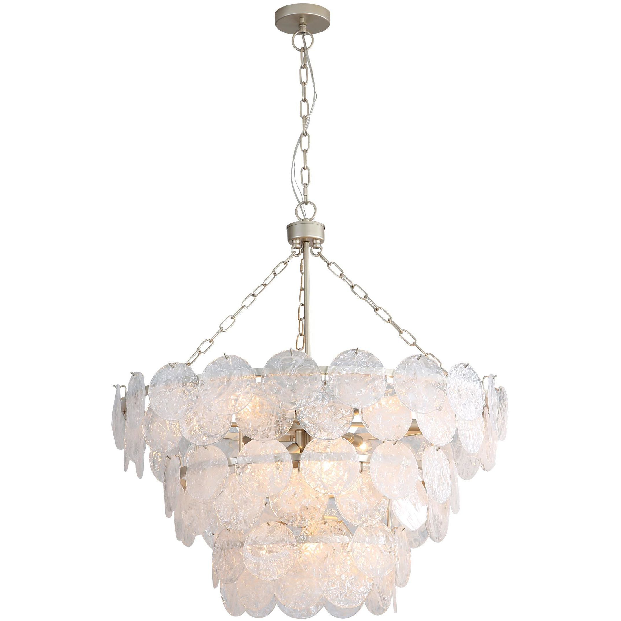 Yep Cascada Pendant Ceiling Light in Cirrus Cloud Glass, 3 Tier