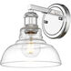 Carver 1 Light 8.75 inch Chrome Bath Vanity Light Wall Light