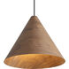 Conique Pendant Ceiling Light in Dark Walnut