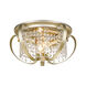 Ella 2 Light 15 inch White Gold Flush Mount Ceiling Light