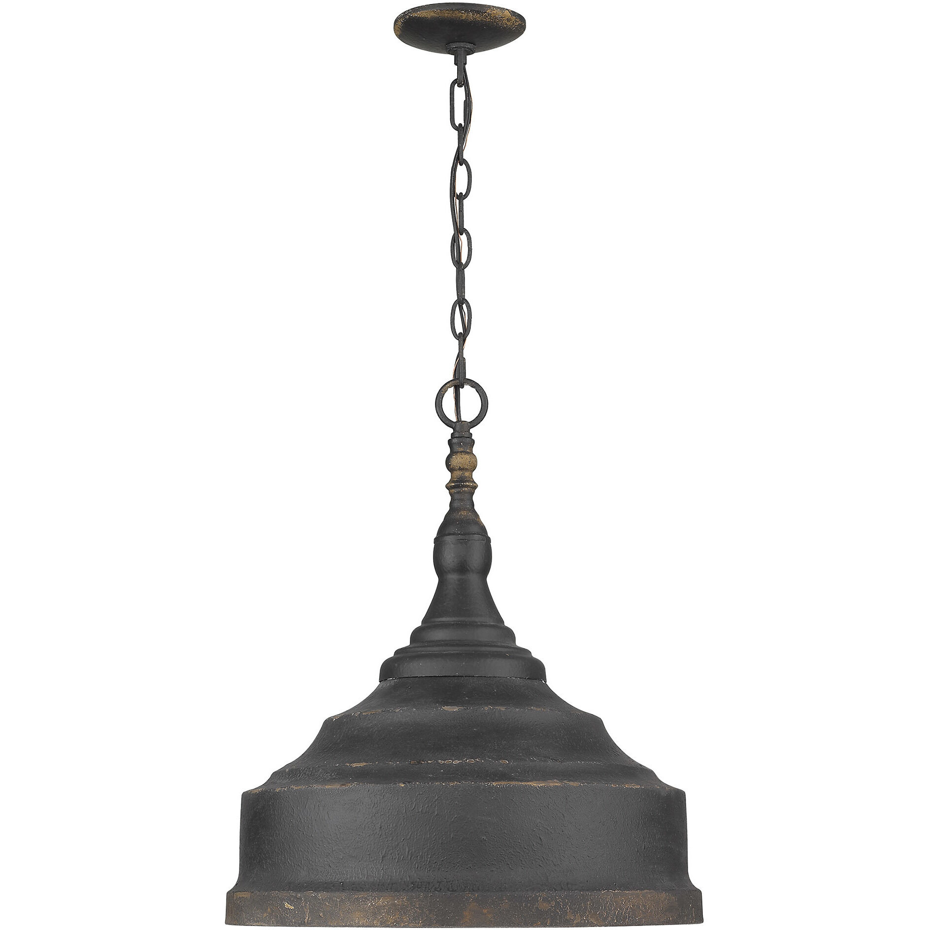 Keating Pendant Ceiling Light in Antique Black Iron