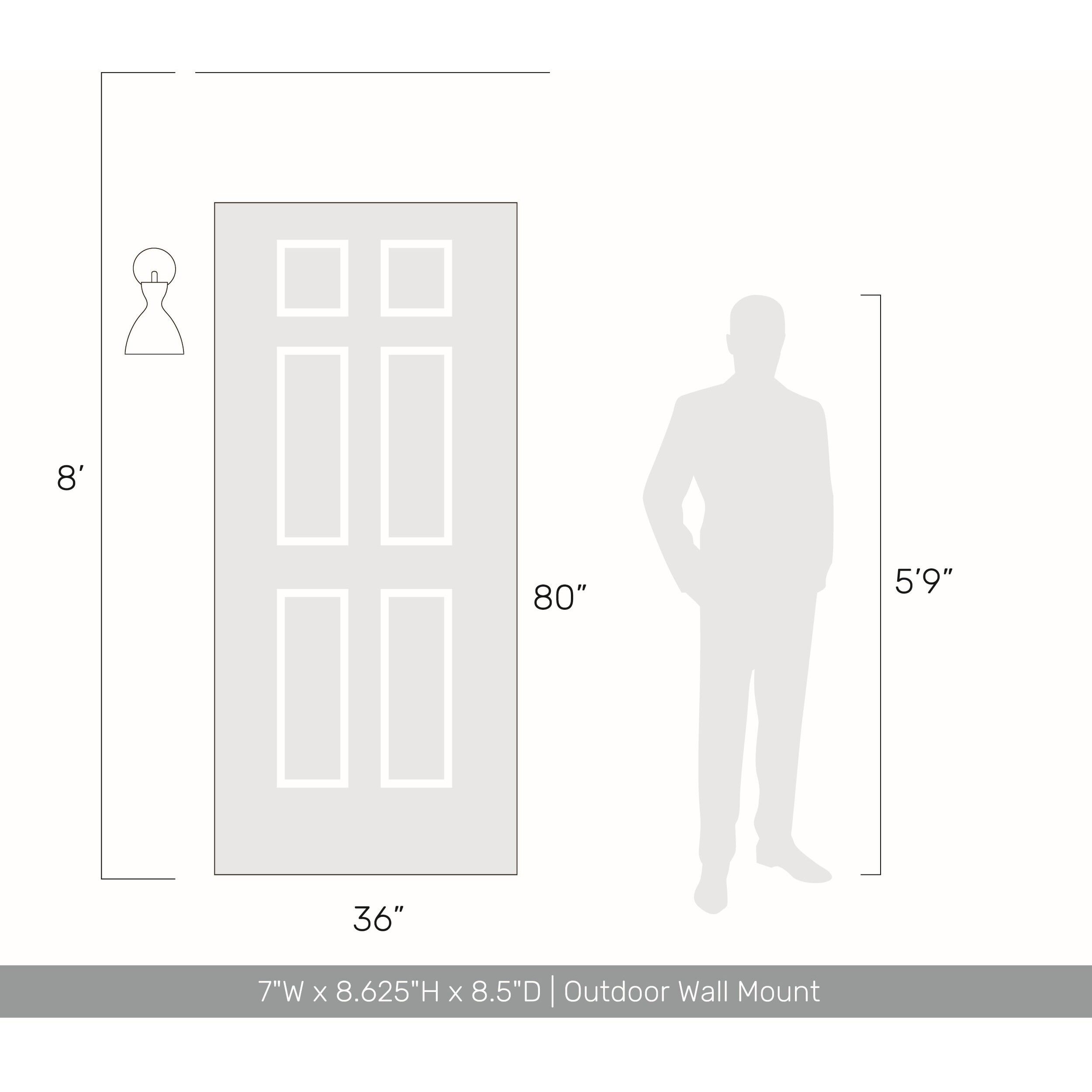 Aethera LED 8.63 inch White Sandstone Cement Outdoor Wall