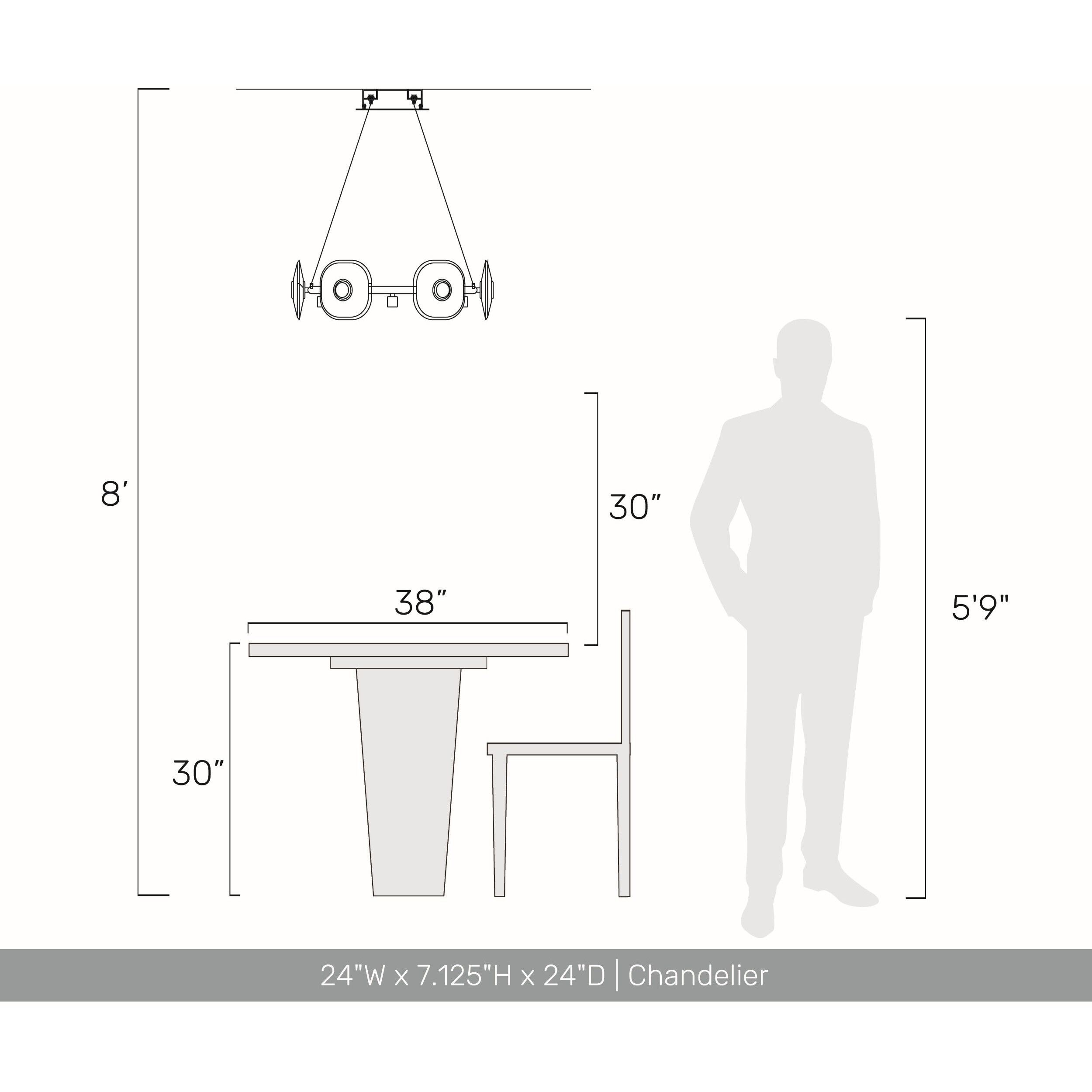 Ziva Celestia 24 inch 4.00 watt Chrome Chandelier Ceiling Light