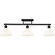 Carver 3 Light 7.63 inch Matte Black Semi-Flush Ceiling Light