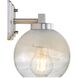 Yep Elliott Vanity Wall Light in Pewter, Clear Glass