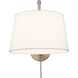 Ryleigh Articulating Wall Sconce Wall Light in Pewter, Modern White