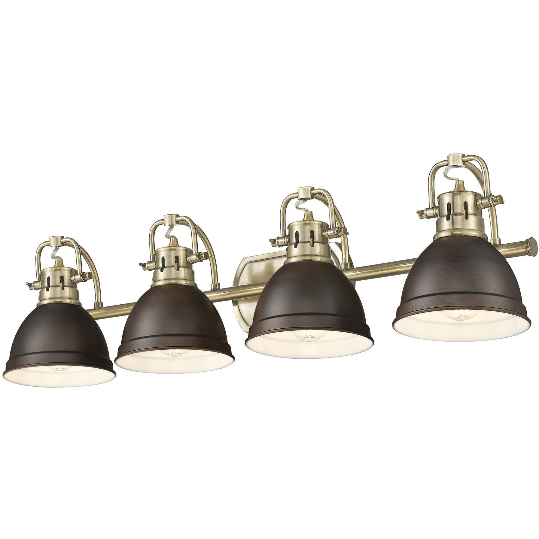 Yep Duncan Vanity Wall Light in Aged Brass, Rubbed Bronze