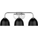 Yep Zoey Vanity Wall Light in Chrome, Matte Black
