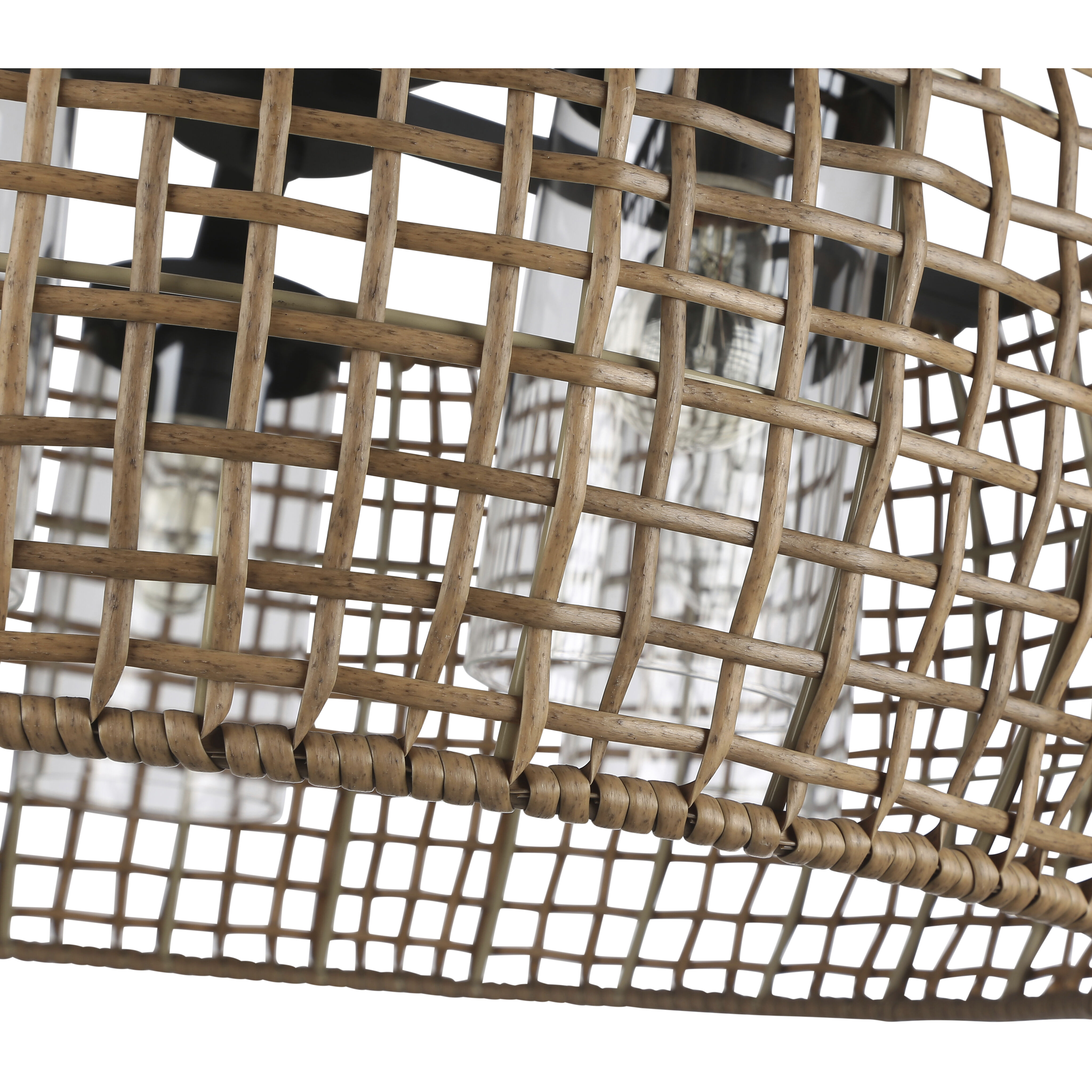 Piper 5 Light 15.13 inch Natural Black Outdoor Ceiling