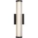 Rodara LED 16.5 inch Matte Black Outdoor Wall Sconce