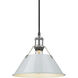 Yep Orwell 1 Light 10 inch Pewter Pendant Ceiling Light in Dusky Blue