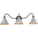 Jasper 3 Light 34 inch Antique Black Iron Vanity Light Wall Light