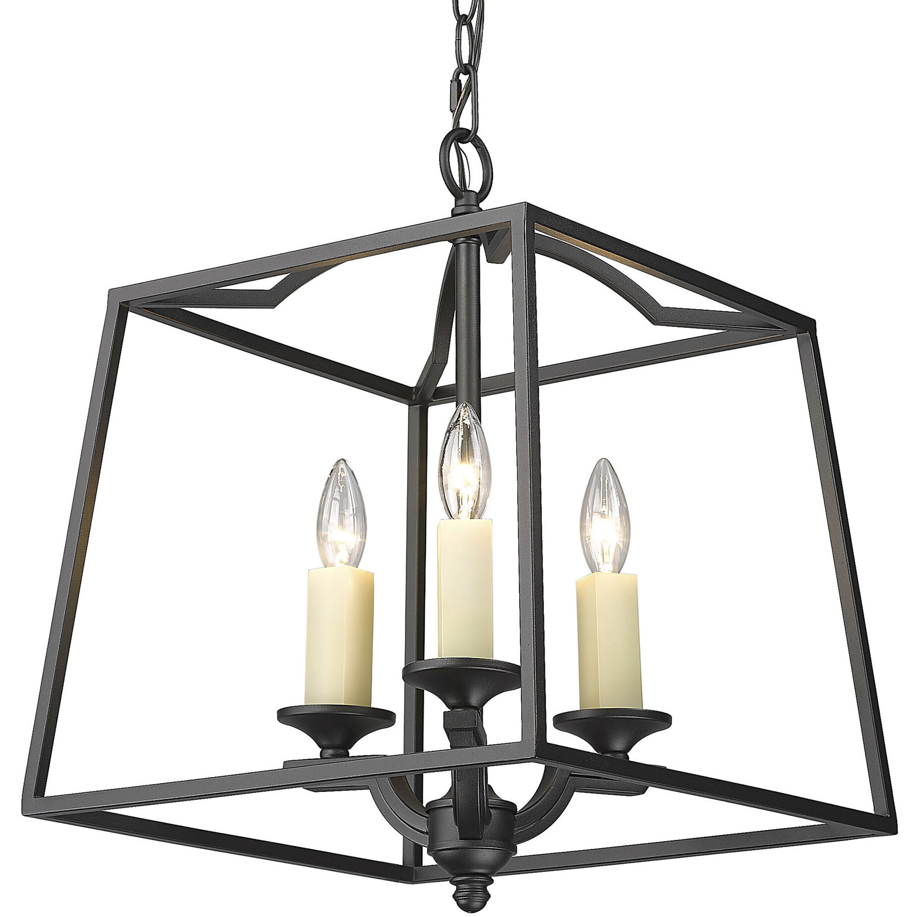 Athena Pendant Ceiling Light in Natural Black
