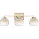 Elliott 3 Light 24.5 inch Brushed Champagne Bronze Vanity Light Wall Light in Alabaster