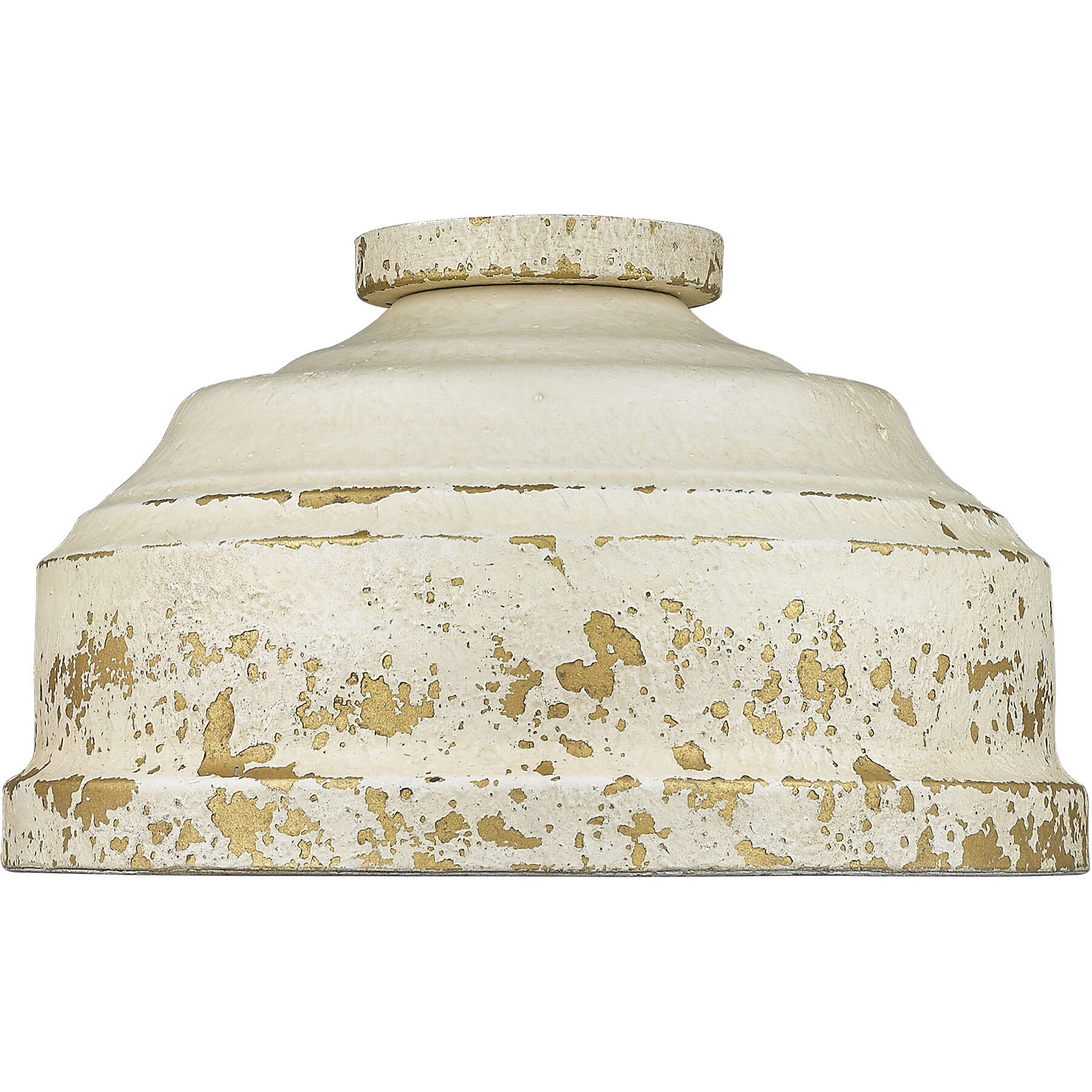 Keating 3 Light 13.75 inch Antique Ivory Flush Mount Ceiling Light