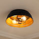 Rebel 2 Light 13.75 inch Matte Black Flush Mount Ceiling Light