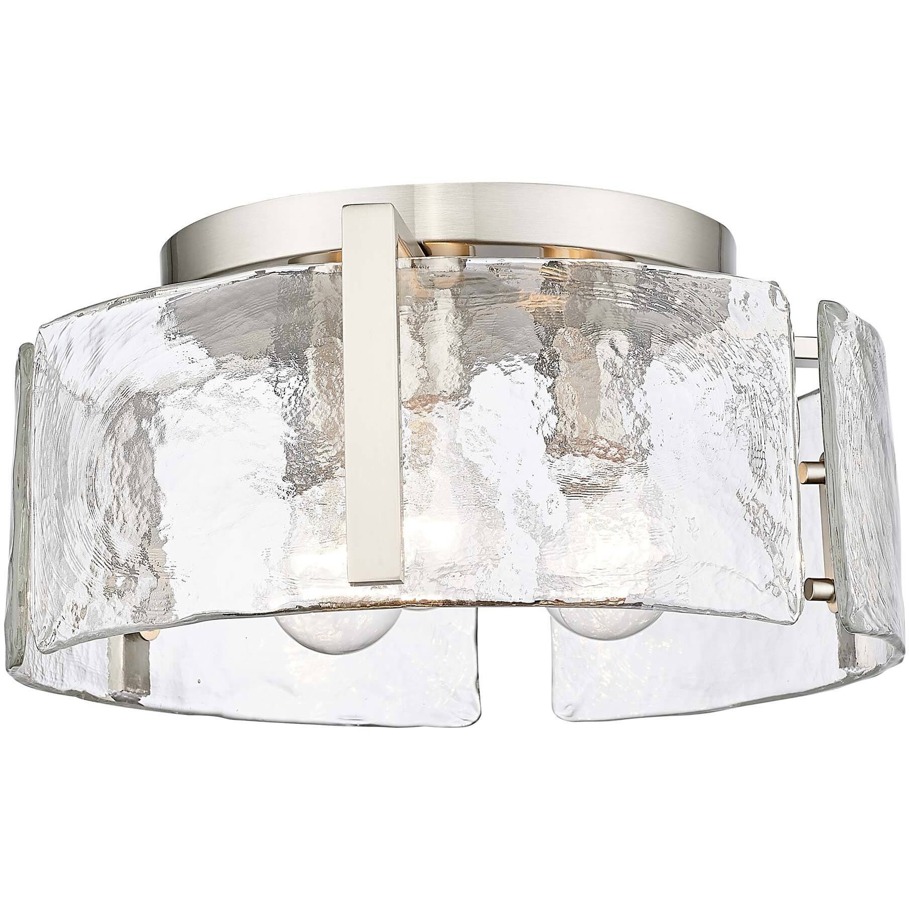 Aenon 3 Light 15 inch Pewter Flush Mount Ceiling Light