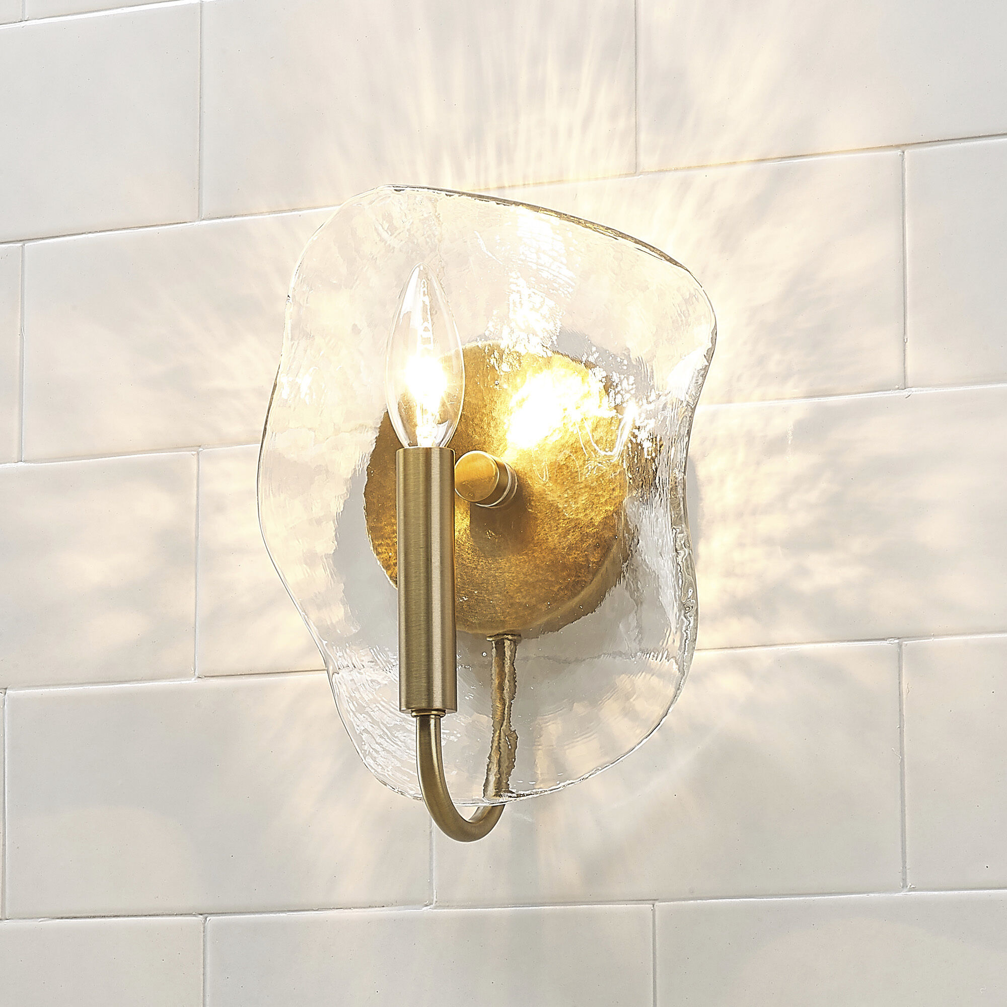 Samara 1 Light 7.75 inch Modern Brass Wall Sconce Wall Light