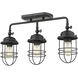 Seaport 3 Light 21.13 inch Matte Black Semi-Flush Mount Ceiling Light, Linear Track