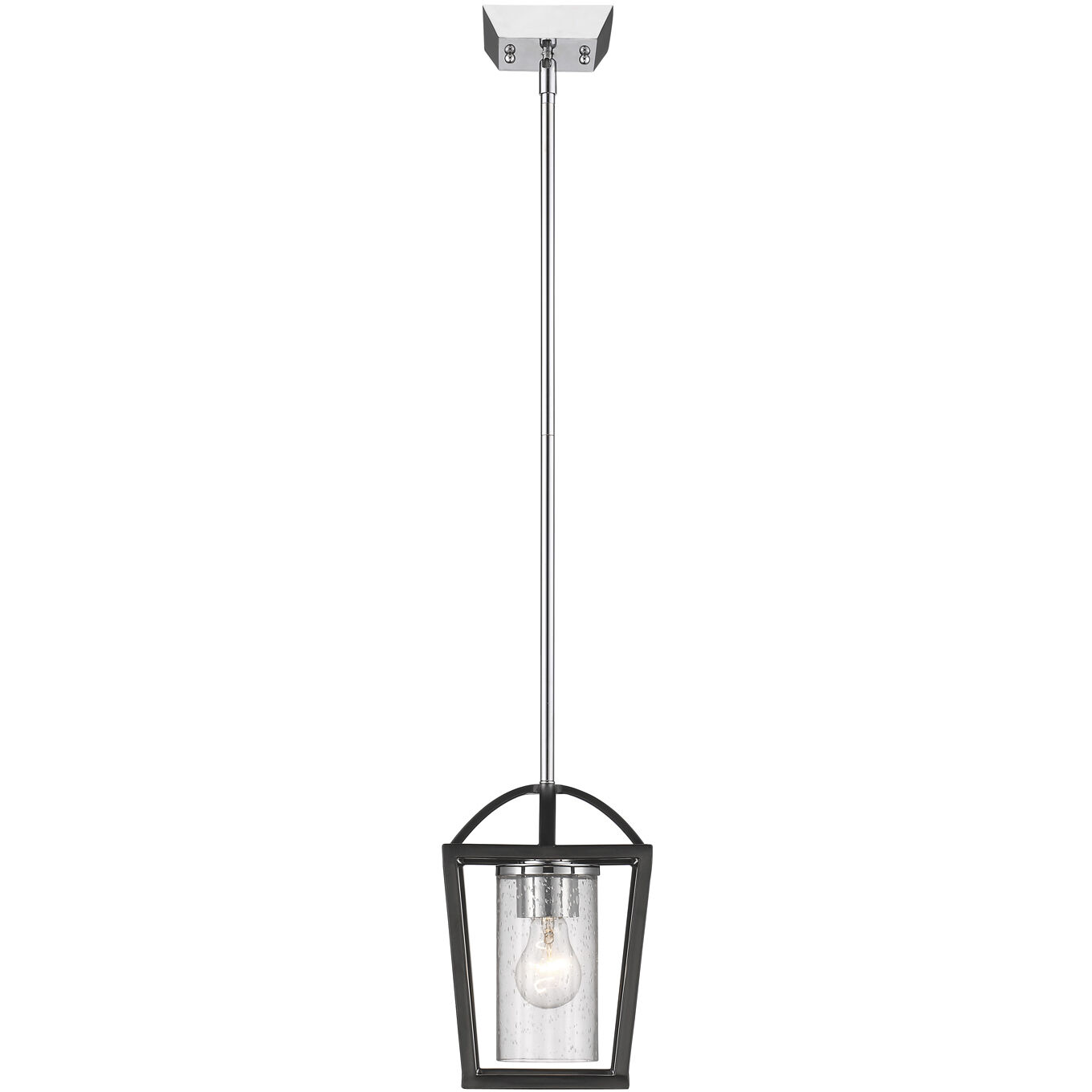 Mercer Pendant Ceiling Light in Matte Black/Chrome