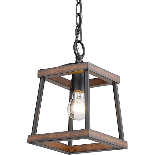 Teagan 1 Light 7.5 inch Natural Black Mini Pendant Ceiling Light
