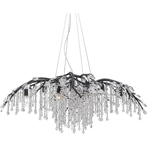 Autumn Twilight 12 Light 40 inch Black Iron Chandelier Ceiling Light, Large