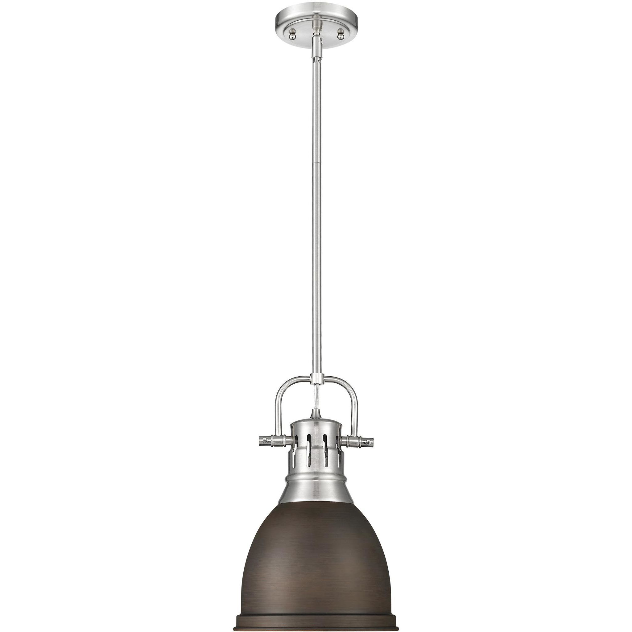 Yep Duncan 1 Light 8.88 inch Pewter Pendant Ceiling Light in Rubbed Bronze