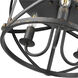 Alcott 3 Light 15 inch Antique Black Iron Flush Mount Ceiling Light