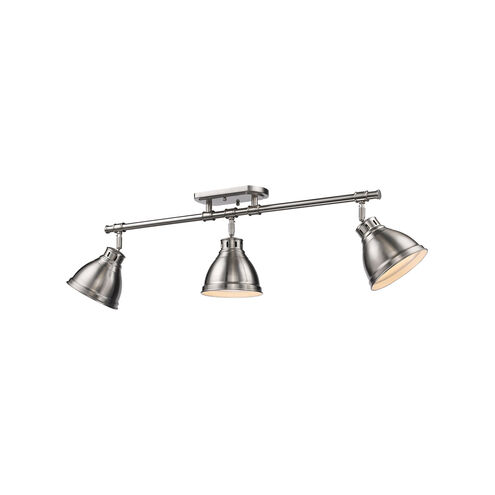 Duncan 3 Light 35 inch Pewter Semi-flush Ceiling Light, Track Light