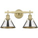 Orwell 2 Light 18.25 inch Brushed Champagne Bronze Vanity Light Wall Light in Chrome