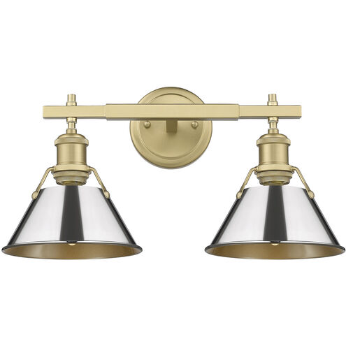 Orwell 2 Light 18.25 inch Brushed Champagne Bronze Vanity Light Wall Light in Chrome