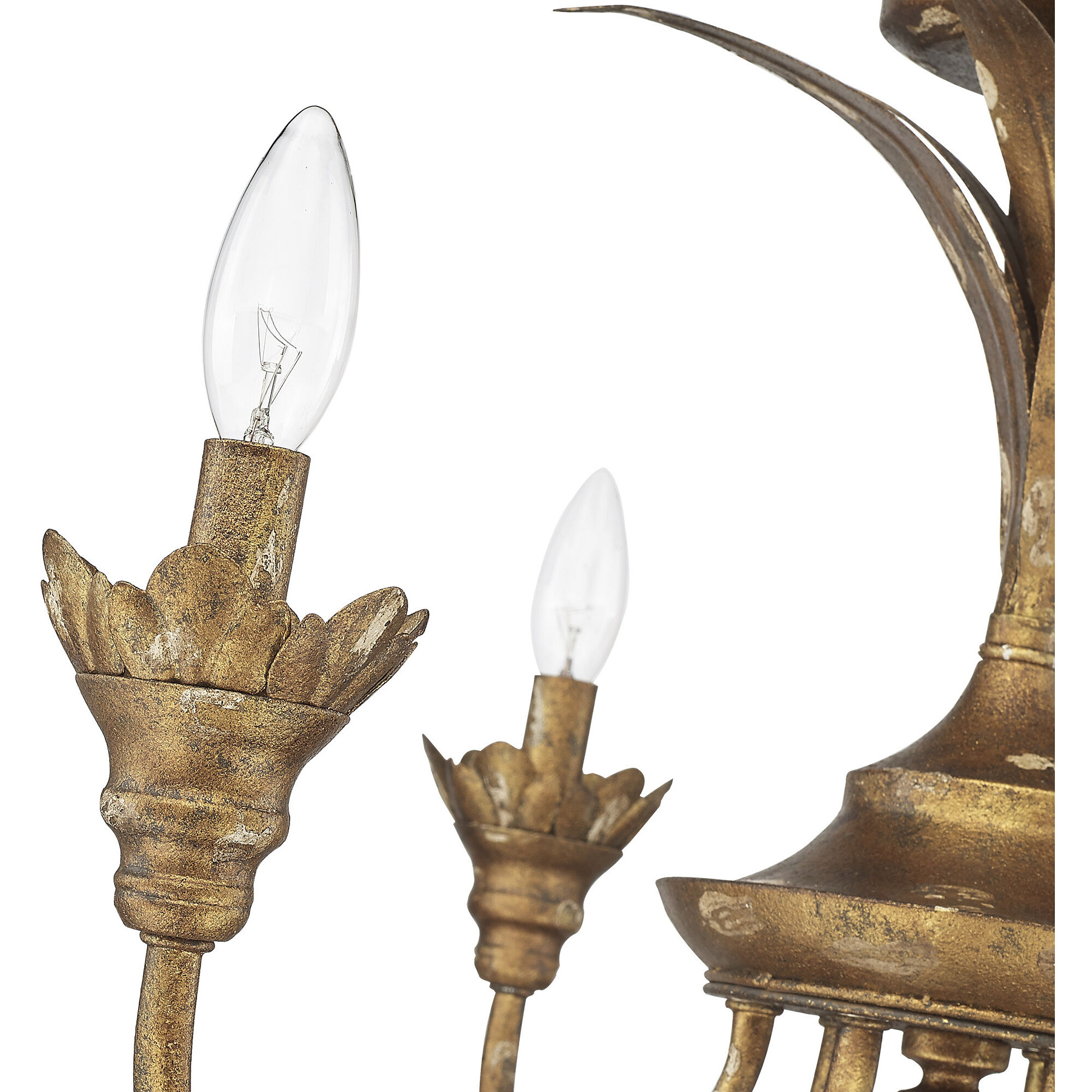 Lillianne 6 Light 28.5 inch Heirloom Gold Semi-Flush Mount Ceiling Light