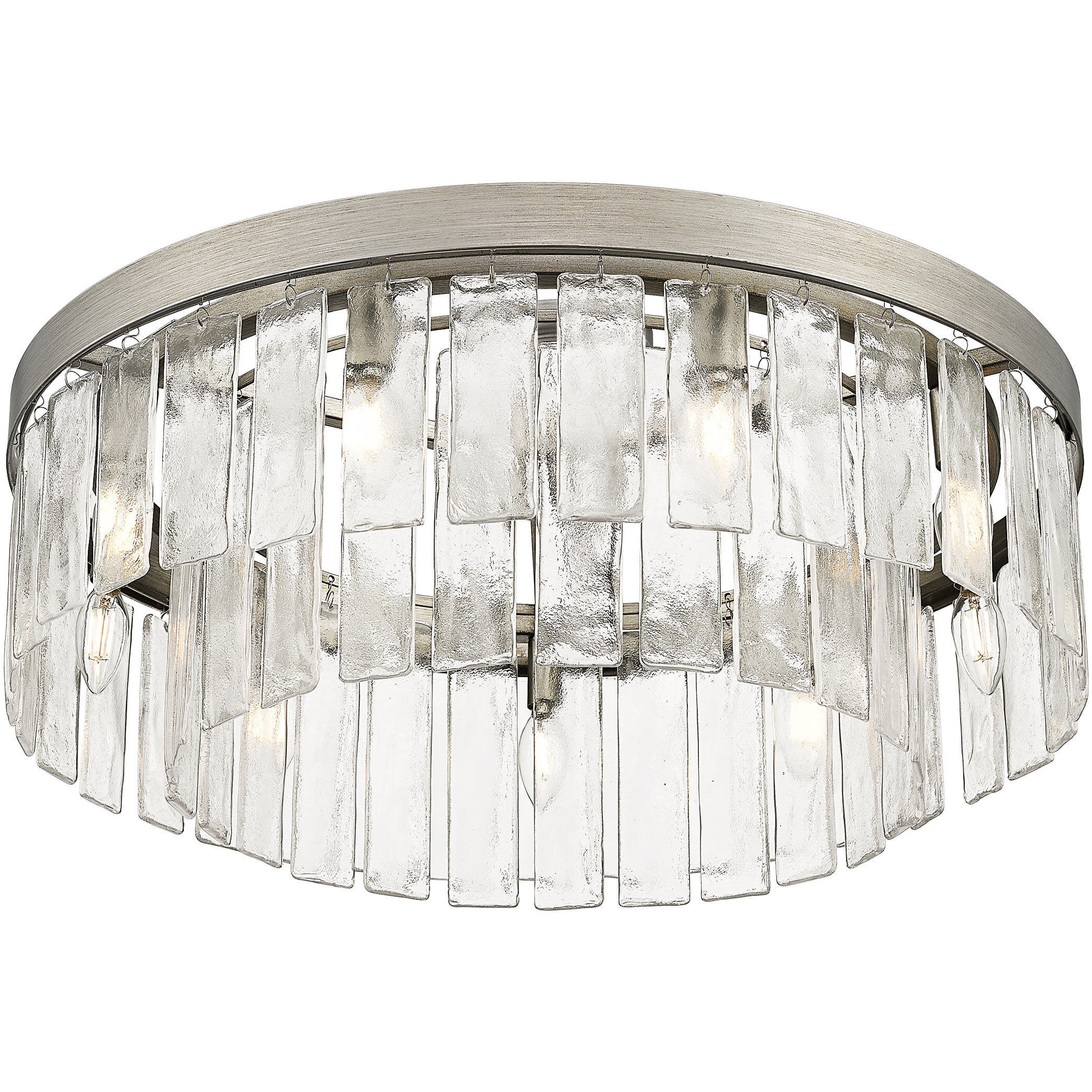 Ciara 9 Light 27 inch Peruvian Silver Semi-Flush Mount Ceiling Light