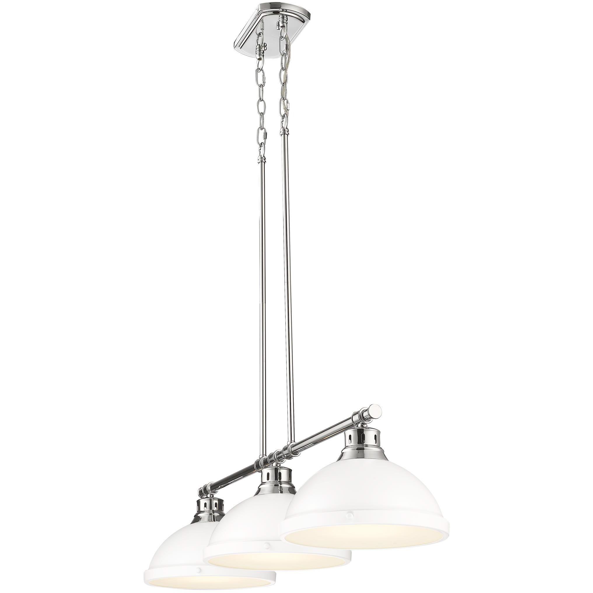 Yep Duncan Island Light Ceiling Light in Chrome, Matte White