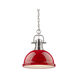 Duncan 1 Light 14 inch Pewter Pendant Ceiling Light in Red, Large